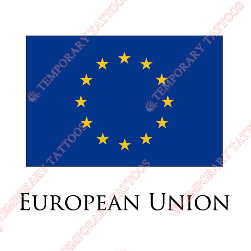 European Union flag Customize Temporary Tattoos Stickers NO.1871